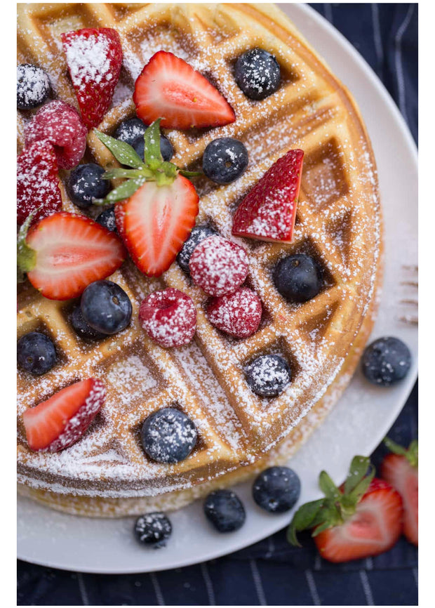 Belgium Waffles with fruit